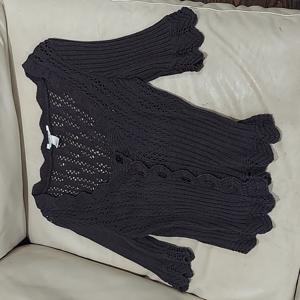 Studio Y Dark Brown Knit Cardigan